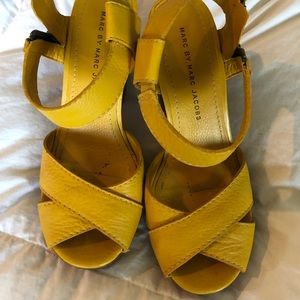 Vintage “Like New” Leather Wedge Sandals